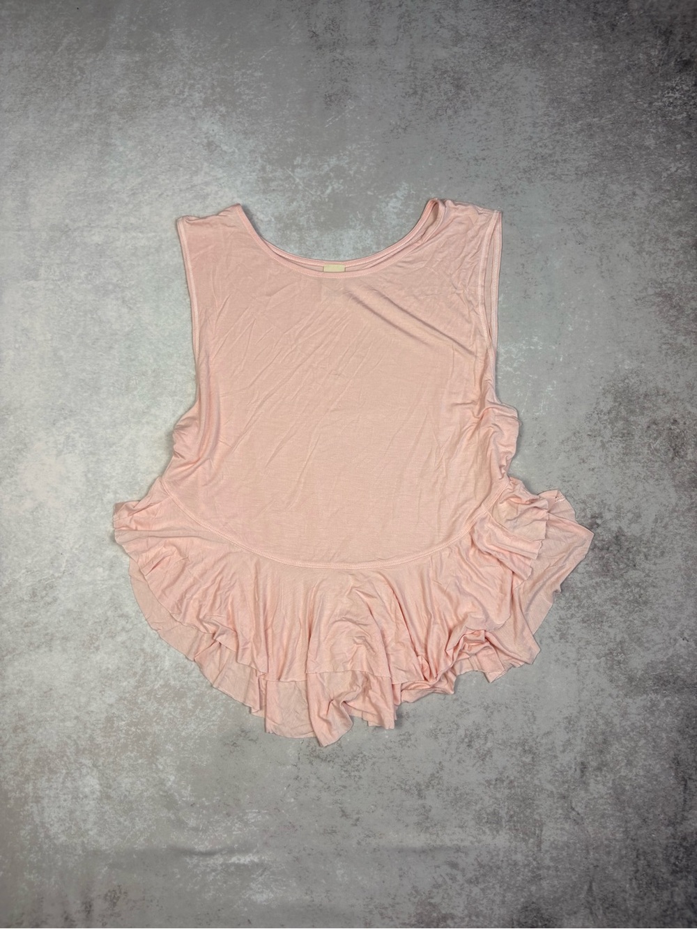 Free People We The Free Uptown Ruffle Sleeveless V Trim Hem Tank In Rose
